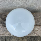 Vintage ceiling light in white opaline, vintage wall sconce.