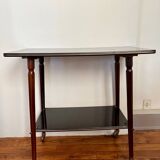 Vintage compass leg serving table