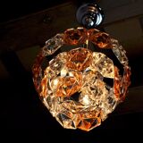 Two-coloured Kinkeldey chandelier, 3 floors, 1970, Germany