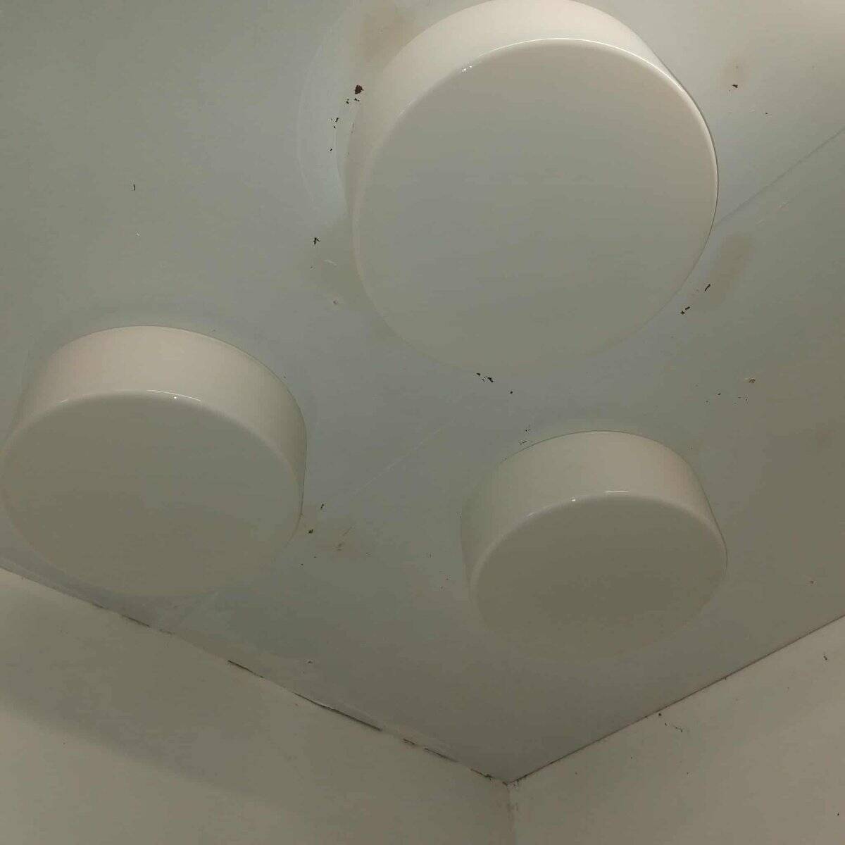 Set of 3 round LITA 70s ceiling lights