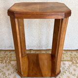 Art Deco walnut side table or serving trolley, side table