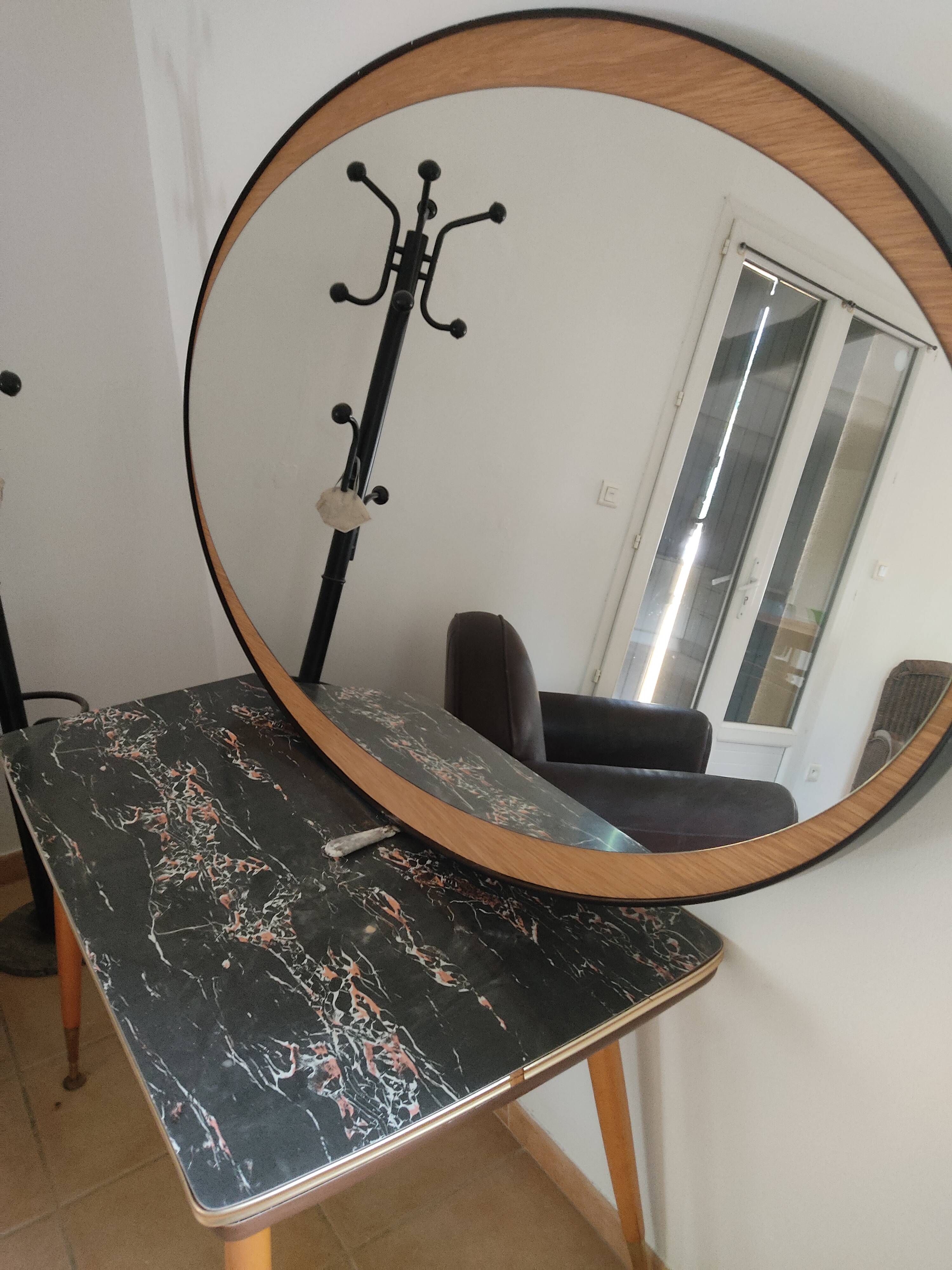 Grand miroir ovale