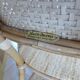 Lot of 3 Maison Louis Drucker light Manila rattan bistro high chairs.