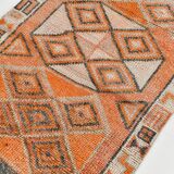 3x11 Salmon & Orange Muted Color Turkish Runner Rug, 92x336 Cm