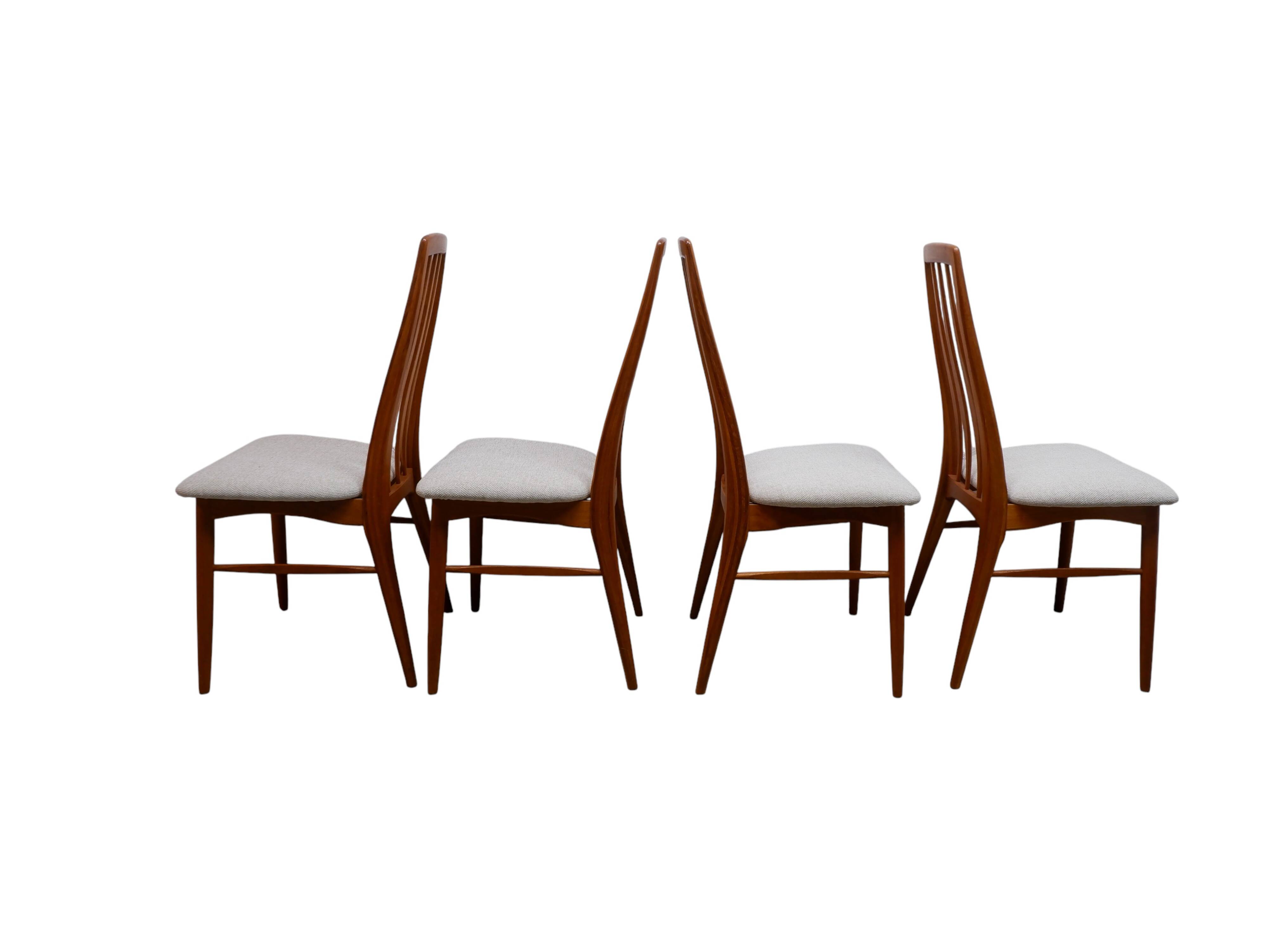 Set of 4 Niels Koefoed dining chairs, 1960s