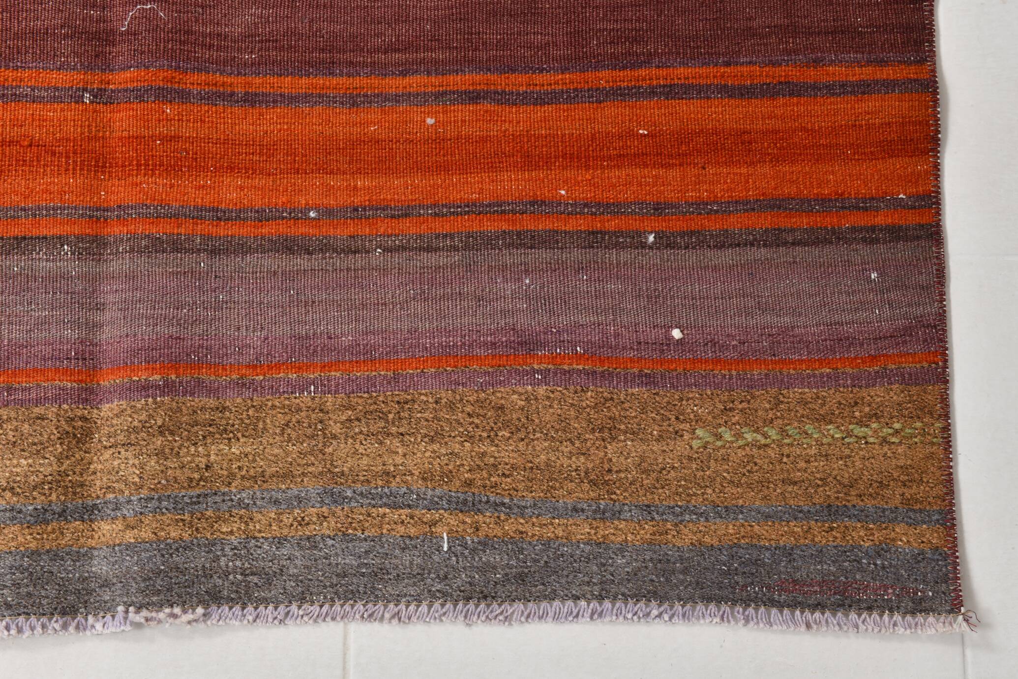 4x5 Multicolor Turkish Kilim Rug, 113x135Cm