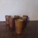 Lot de 6 verres gobelets tasses en grès