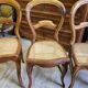 Series of 4 louis philippe walnut chairs with canning