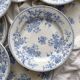 8 flat ironstone plates “Fleurette” Gien