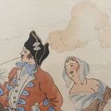 Illustration ancienne encadrée