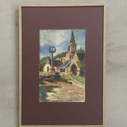 Old watercolor, Pont Christ chapel 1932