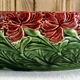 Salad bowl fruit bowl with carnations slurry Sarreguemines XIX