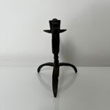 Zoomorphic dragon candle holder in wrought iron