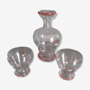Decanters and its 2 glasses