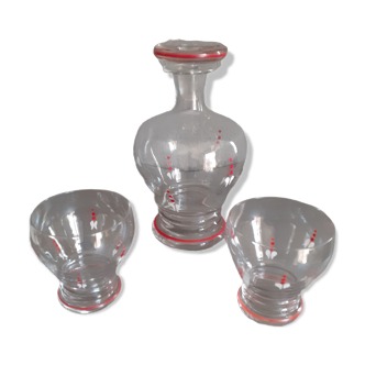 Decanters and its 2 glasses