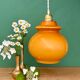 Vintage orange opaline suspension globe