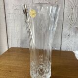 Chiseled crystal vase