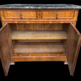 Louis Philippe period sideboard in walnut and marble top 1830's