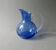 Blue bubble glass pitcher