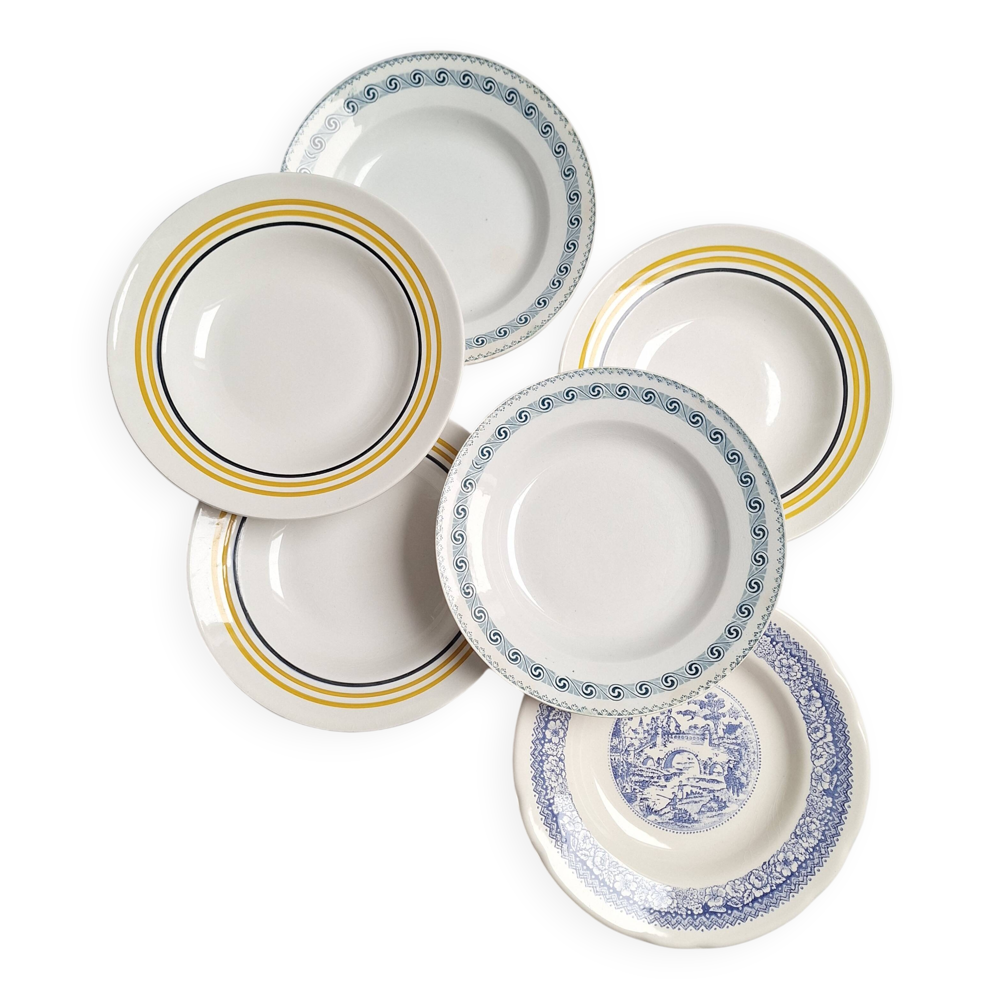 St Amand and Moulin des Loups soup plates