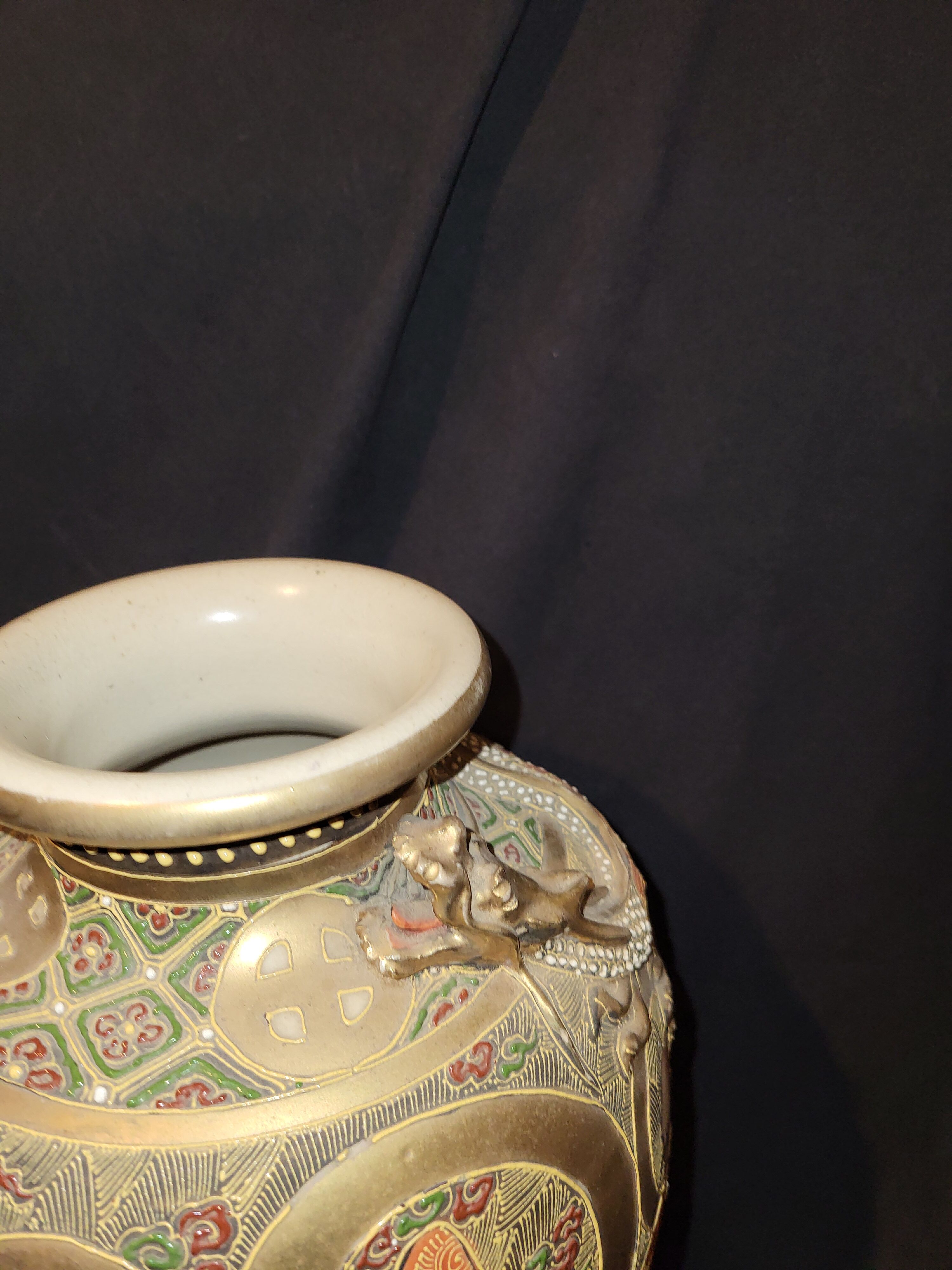 Paire de vases satsuma Japon circuit 1930