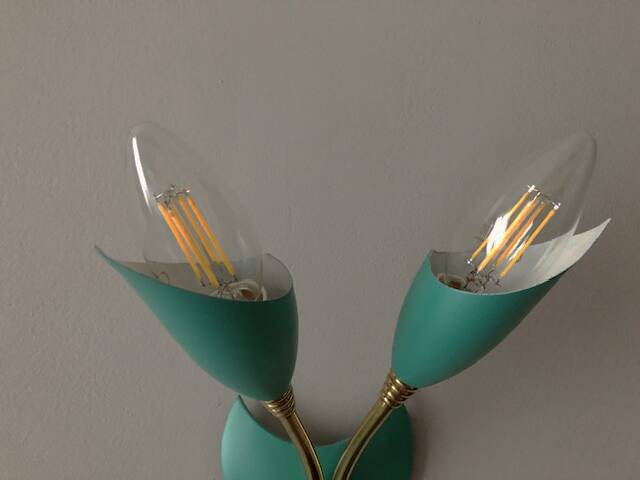 Double vintage Italian wall light 1950s