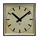Dark grey square wall clock from pragotron, 1960s