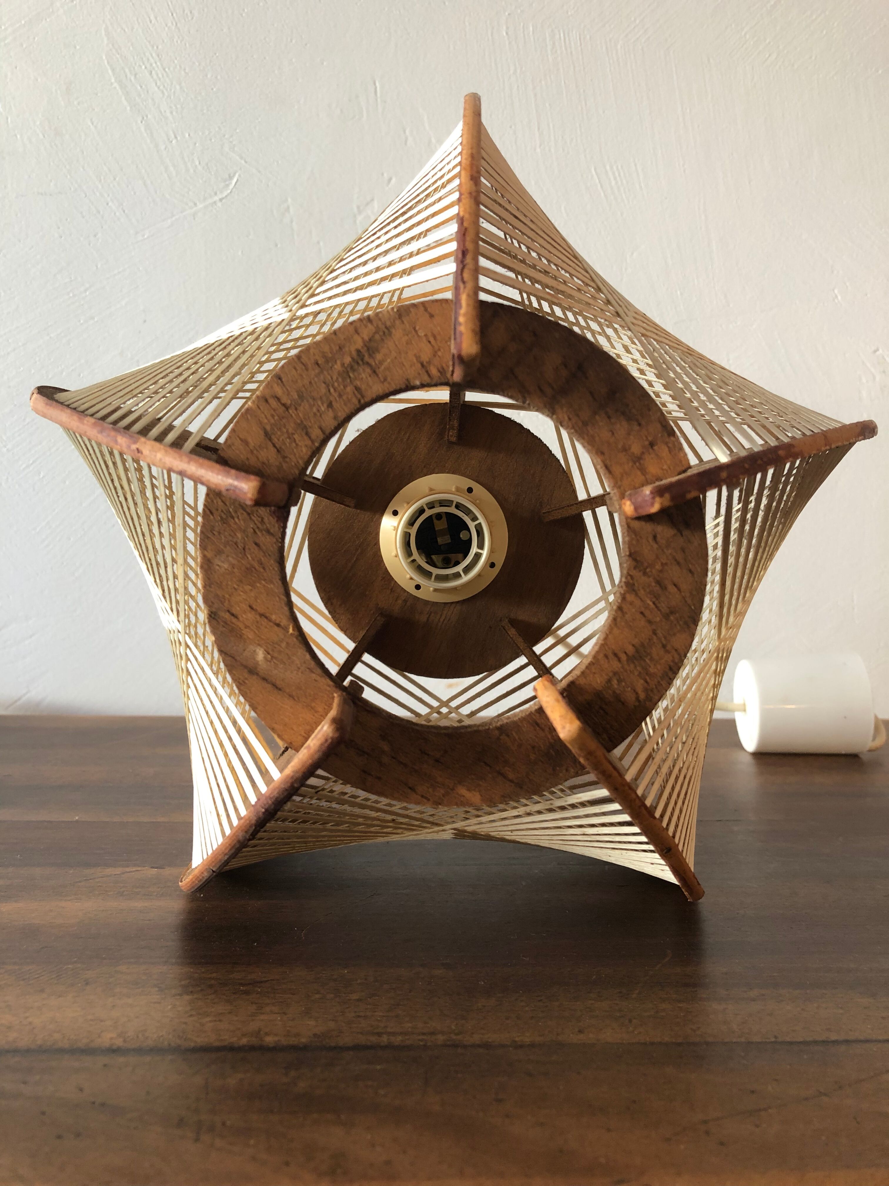 Vintage hanging in braided yarn