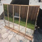 Industrial glass frame mirror