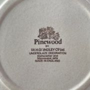 6 assiettes plates Pinewood vintage