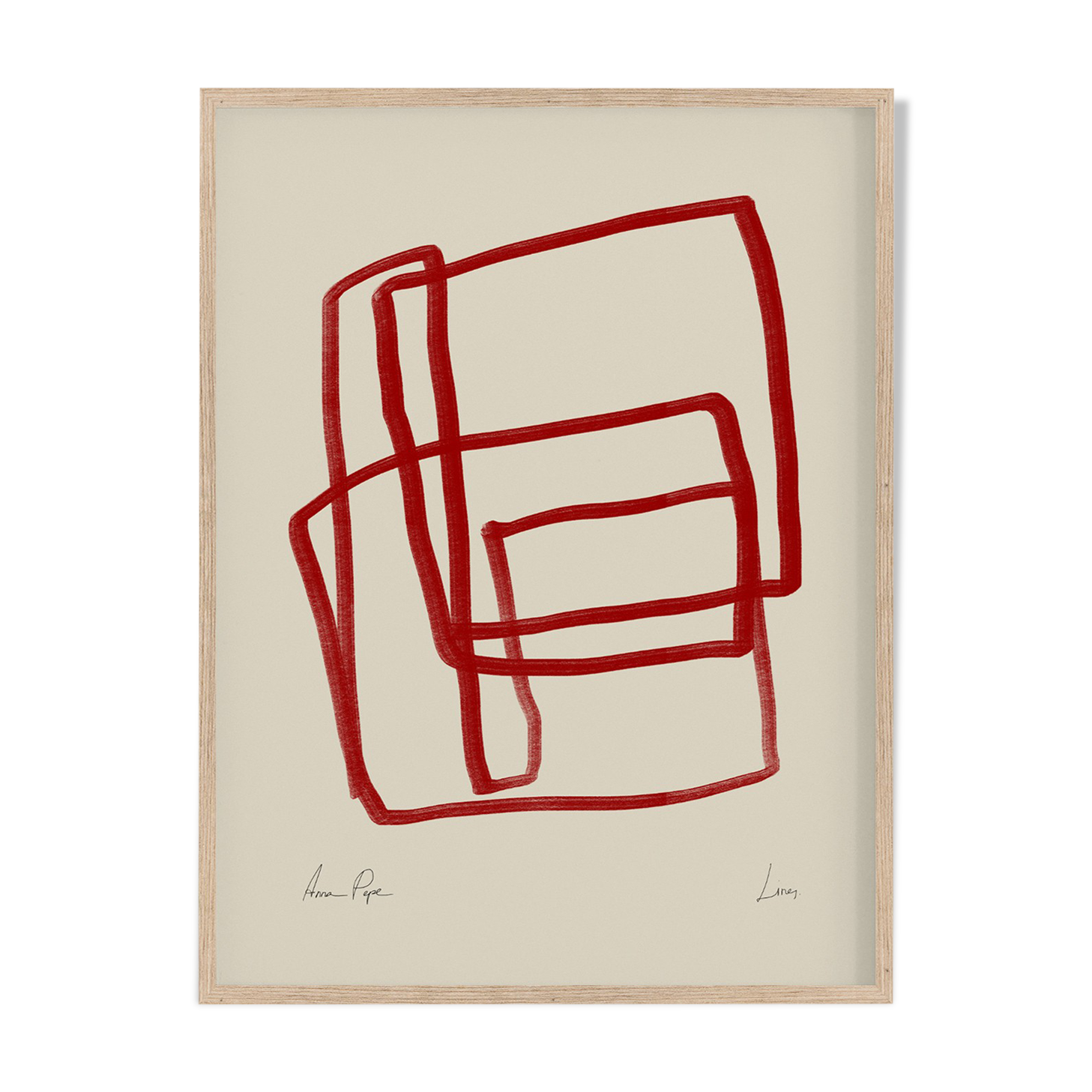 Framed abstract giclee art print 50x70cm