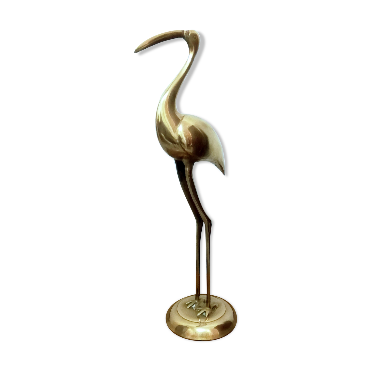 Ibis art deco in gilded bronze 43cm