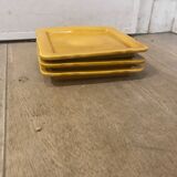 3 small decorative yellow plates