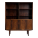 Bibliothèque vintage en palissandre avec éclairage