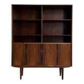 Vintage rosewood bookcase  with light