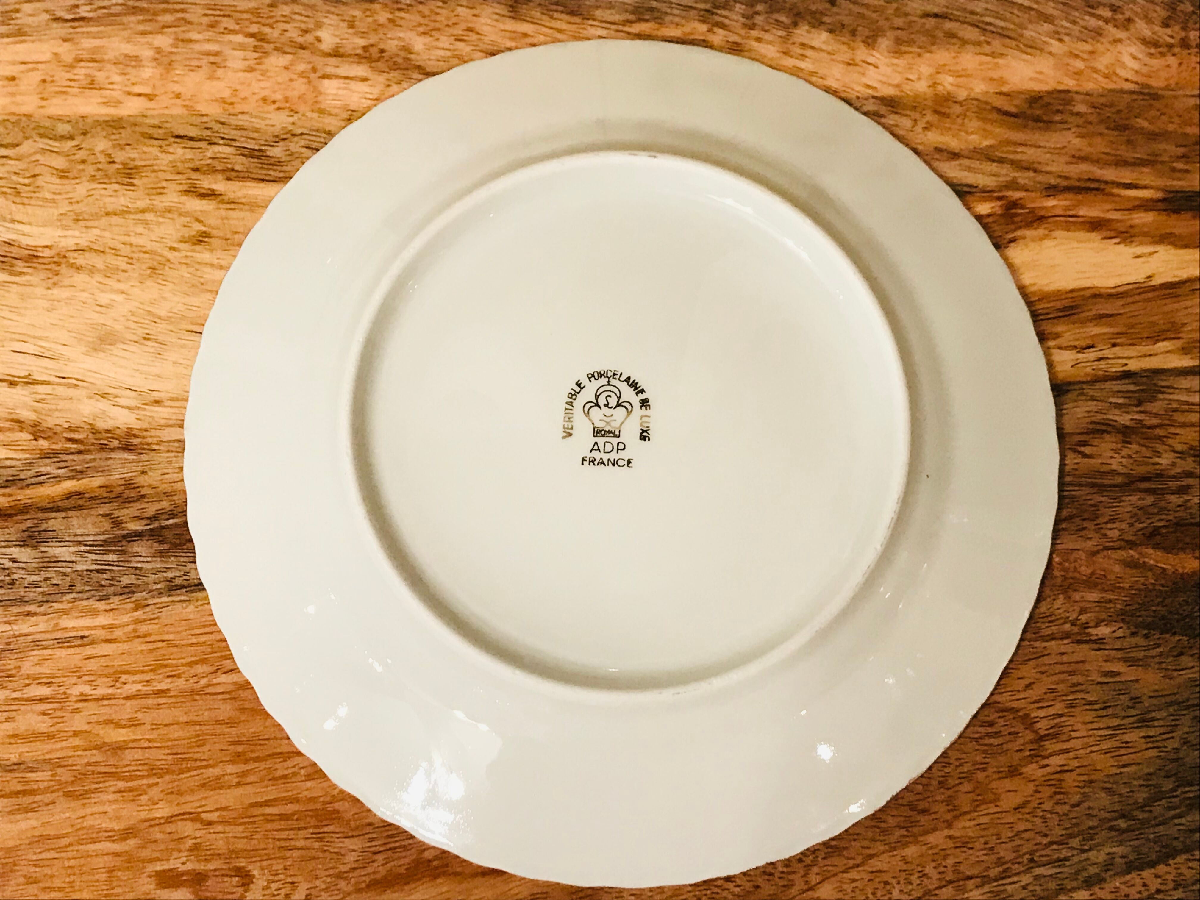 Service à dessert doré à l’or fin en porcelaine de Luxe Royal ADP