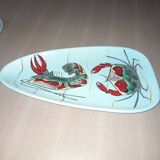 Seafood service / fish 14 pieces / PORNIC M.B.F.A Hand-painted
