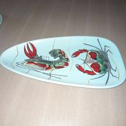 Seafood service / fish 14 pieces / PORNIC M.B.F.A Hand-painted