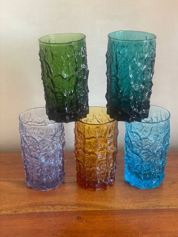 5 verres écorce d’arbre  Geoffroy Baxter