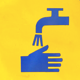 Lavez-vous les mains vintage européen industriel émaillé enseignes décoration