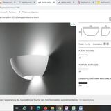 3 SEDAP "double lighting" wall lights / high-end / white plaster