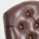 Set of 4 vintage cowhide leather chesterfield dining chairs