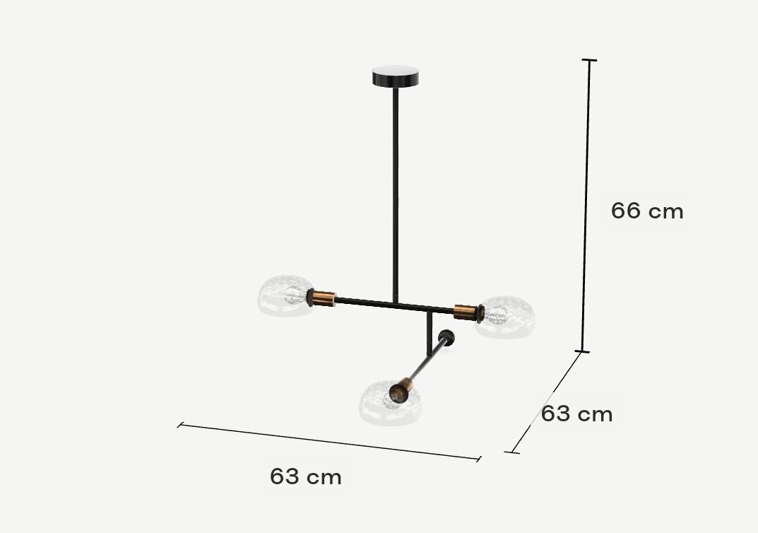 Black design chandelier