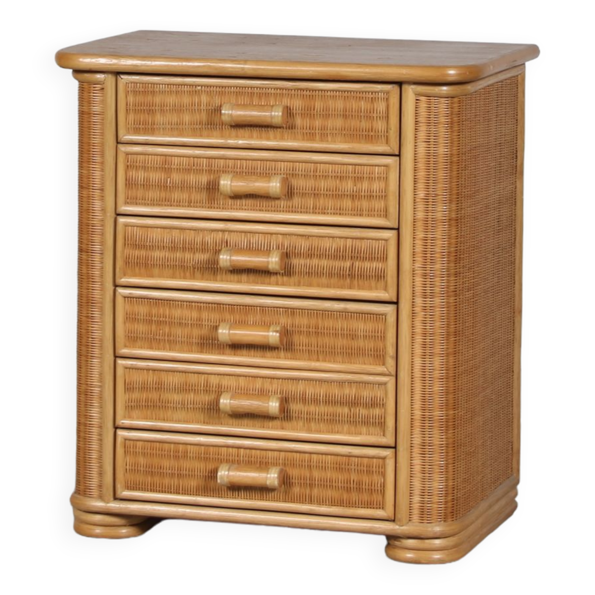 Commode à tiroirs de style Dal Vera des années 1970 d’Italie