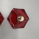 Set of Two SPACE AGE Ceramic Fat Lava Wall Lights by Hustadt Lights Germany