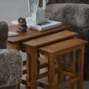 Nesting tables in oak, made by a Danish cabinetmaker, mid-century modern, 1960s.