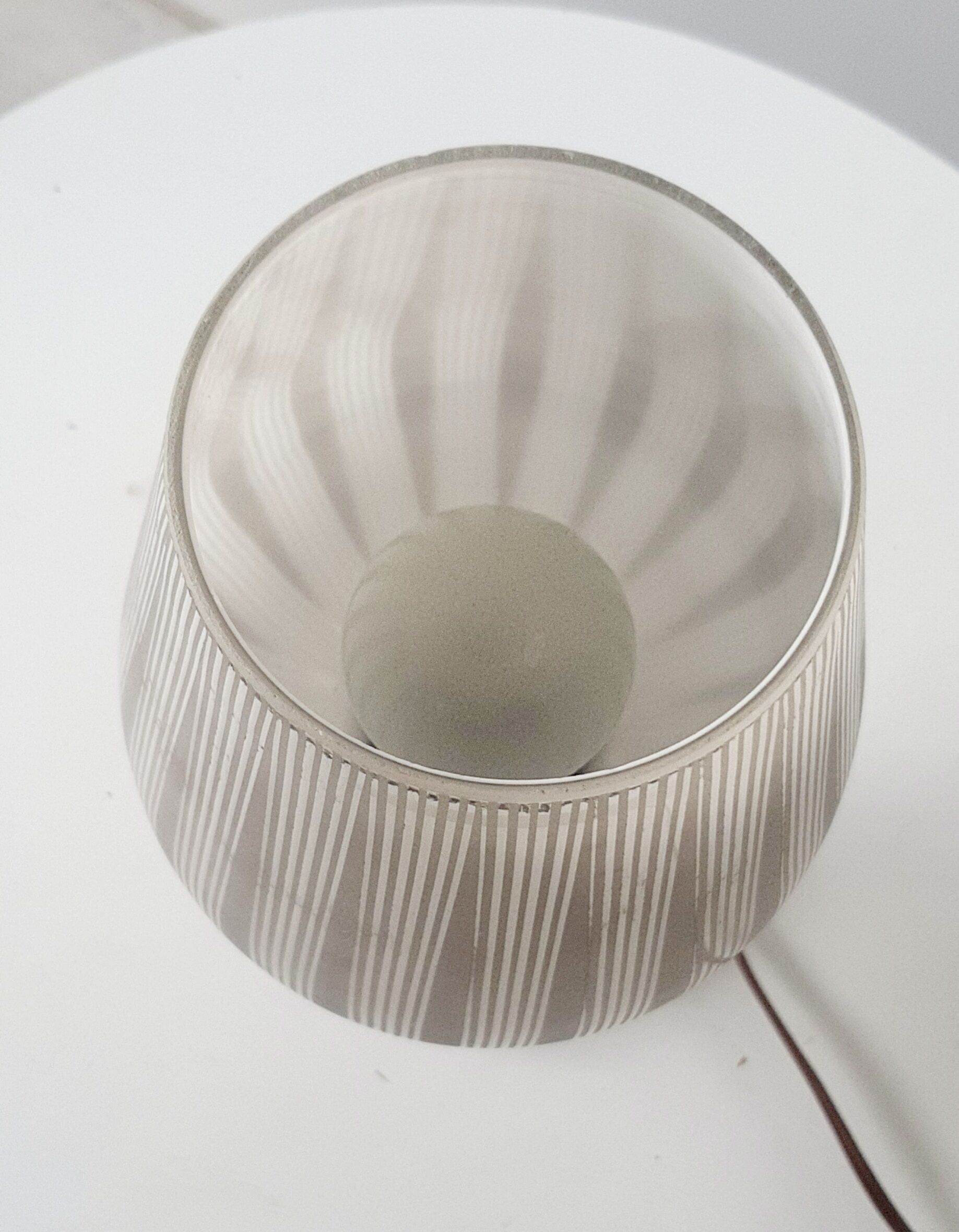 Retro brass table lamp and glass globe