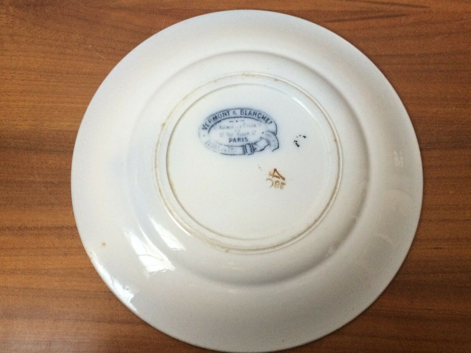 Plate in earthenware Vermont and Blanchet Paris