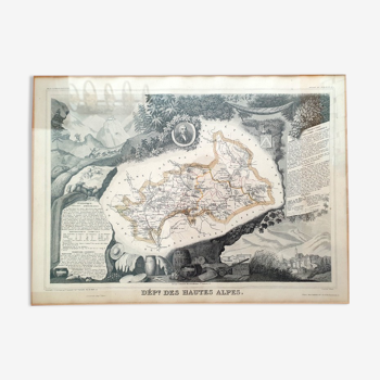 Carte du département des Hautes-Alpes - Gravé par Schmit, d'après Levasseur - Imprimerie Lemercier -