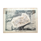 Carte du département des Hautes-Alpes - Gravé par Schmit, d'après Levasseur - Imprimerie Lemercier -